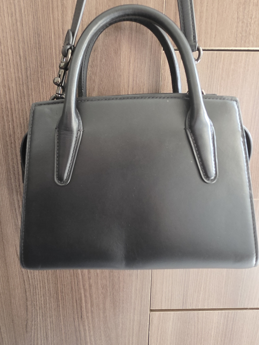 Coach Andrea Black Leather Medium Satchel - Picture 8 of 16